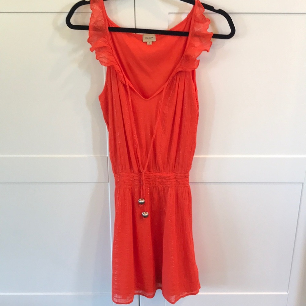 NWOT Ella Moss bright orange sun dress